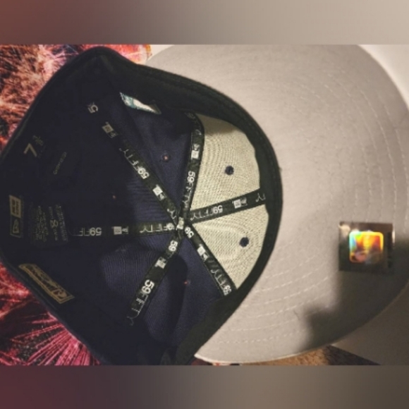 🔥🏀 Miami Heat Logo New Era, 59Fifty, 7 3/8", Royal purple with blue 🏀🔥 - Picture 5 of 5